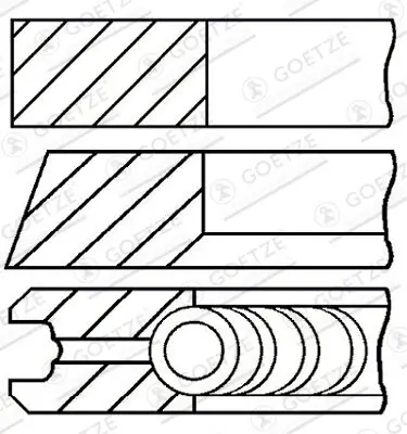 Kolbenringsatz GOETZE ENGINE 08-432300-00