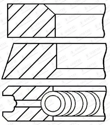 Kolbenringsatz GOETZE ENGINE 08-432407-00 Bild Kolbenringsatz GOETZE ENGINE 08-432407-00