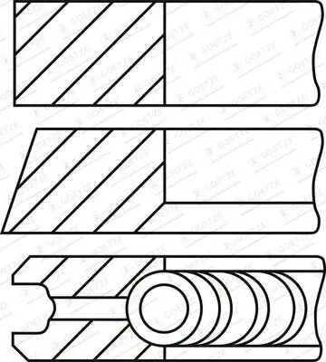 Kolbenringsatz GOETZE ENGINE 08-433100-00 Bild Kolbenringsatz GOETZE ENGINE 08-433100-00