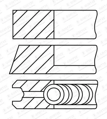 Kolbenringsatz GOETZE ENGINE 08-433100-00