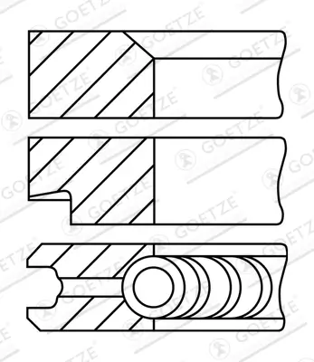 Kolbenringsatz GOETZE ENGINE 08-435100-10 Bild Kolbenringsatz GOETZE ENGINE 08-435100-10