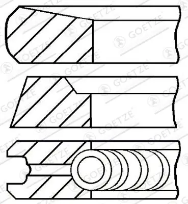 Kolbenringsatz GOETZE ENGINE 08-436100-00