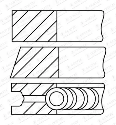 Kolbenringsatz GOETZE ENGINE 08-436300-10