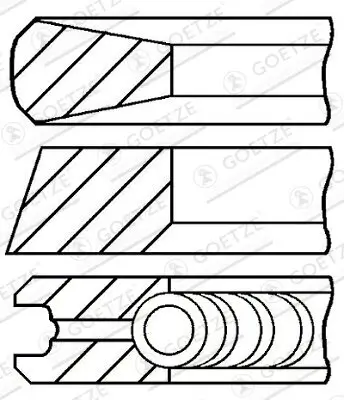 Kolbenringsatz GOETZE ENGINE 08-436708-00