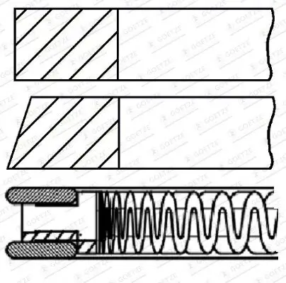 Kolbenringsatz GOETZE ENGINE 08-436907-00