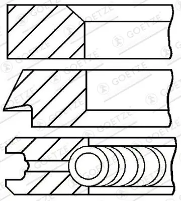 Kolbenringsatz GOETZE ENGINE 08-437007-00