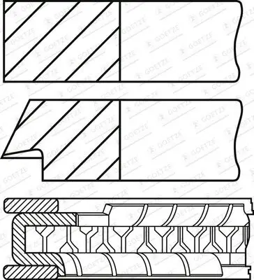 Kolbenringsatz GOETZE ENGINE 08-437407-00 Bild Kolbenringsatz GOETZE ENGINE 08-437407-00