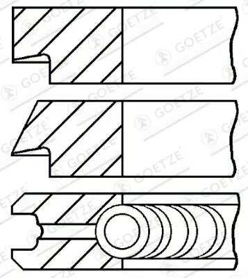 Kolbenringsatz GOETZE ENGINE 08-438306-00 Bild Kolbenringsatz GOETZE ENGINE 08-438306-00