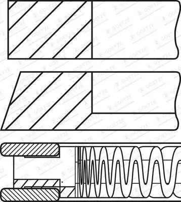 Kolbenringsatz GOETZE ENGINE 08-438407-00 Bild Kolbenringsatz GOETZE ENGINE 08-438407-00