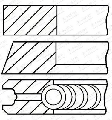 Kolbenringsatz GOETZE ENGINE 08-439100-10