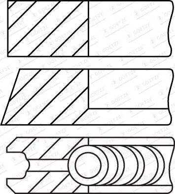 Kolbenringsatz GOETZE ENGINE 08-439107-10 Bild Kolbenringsatz GOETZE ENGINE 08-439107-10