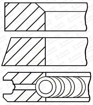 Kolbenringsatz GOETZE ENGINE 08-440800-00