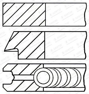 Kolbenringsatz GOETZE ENGINE 08-442900-00 Bild Kolbenringsatz GOETZE ENGINE 08-442900-00