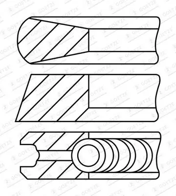 Kolbenringsatz GOETZE ENGINE 08-443400-00