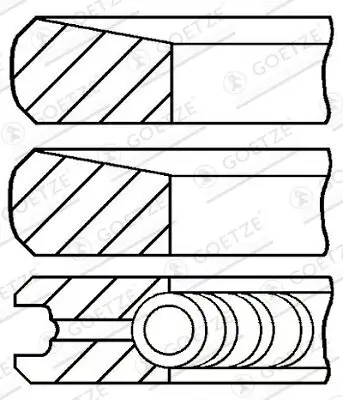 Kolbenringsatz GOETZE ENGINE 08-443507-00