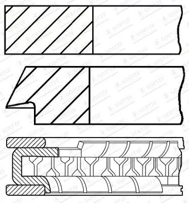 Kolbenringsatz GOETZE ENGINE 08-446505-00