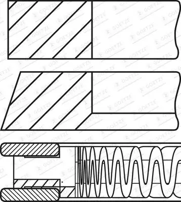 Kolbenringsatz GOETZE ENGINE 08-447000-00 Bild Kolbenringsatz GOETZE ENGINE 08-447000-00
