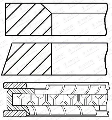 Kolbenringsatz GOETZE ENGINE 08-447205-00