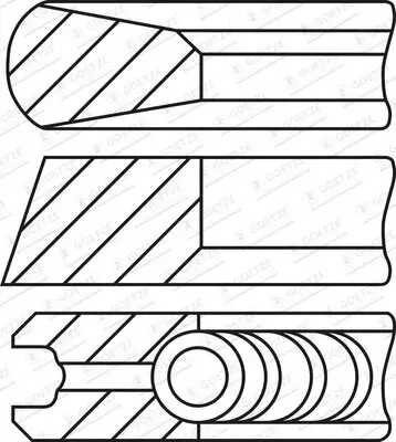 Kolbenringsatz GOETZE ENGINE 08-374300-00 Bild Kolbenringsatz GOETZE ENGINE 08-374300-00