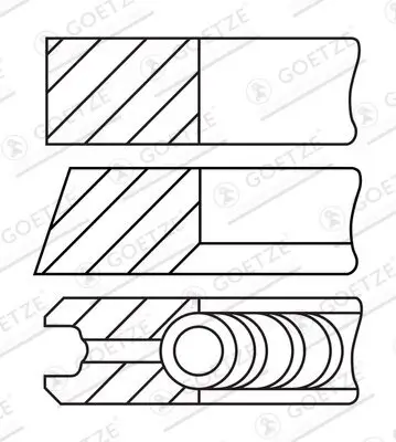 Kolbenringsatz GOETZE ENGINE 08-449700-10 Bild Kolbenringsatz GOETZE ENGINE 08-449700-10