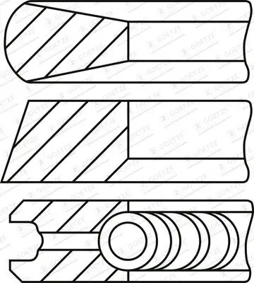 Kolbenringsatz GOETZE ENGINE 08-449800-00 Bild Kolbenringsatz GOETZE ENGINE 08-449800-00