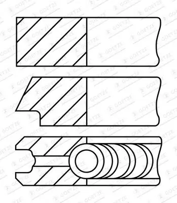 Kolbenringsatz GOETZE ENGINE 08-449900-00 Bild Kolbenringsatz GOETZE ENGINE 08-449900-00