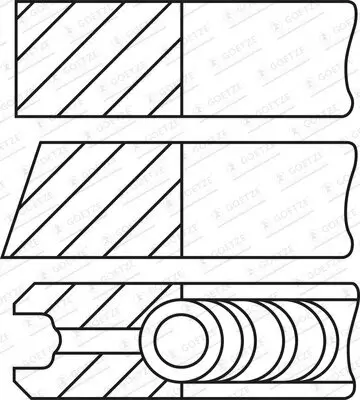 Kolbenringsatz GOETZE ENGINE 08-450500-00 Bild Kolbenringsatz GOETZE ENGINE 08-450500-00