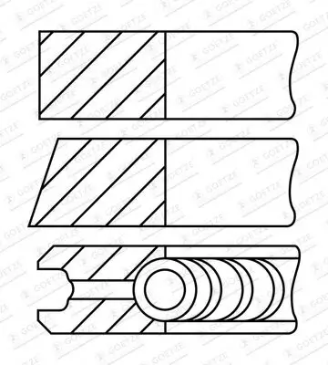 Kolbenringsatz GOETZE ENGINE 08-450500-00 Bild Kolbenringsatz GOETZE ENGINE 08-450500-00