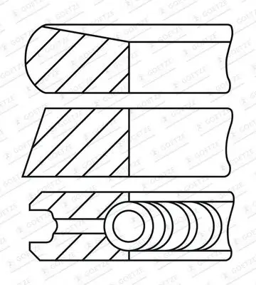 Kolbenringsatz GOETZE ENGINE 08-450600-00