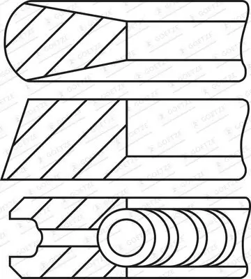 Kolbenringsatz GOETZE ENGINE 08-450800-00 Bild Kolbenringsatz GOETZE ENGINE 08-450800-00