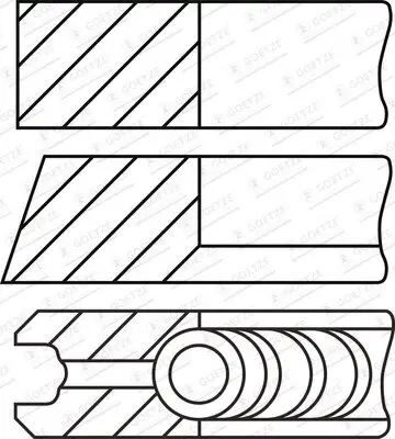 Kolbenringsatz GOETZE ENGINE 08-451400-00 Bild Kolbenringsatz GOETZE ENGINE 08-451400-00