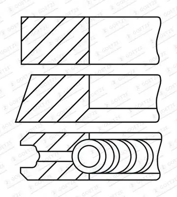 Kolbenringsatz GOETZE ENGINE 08-451400-00 Bild Kolbenringsatz GOETZE ENGINE 08-451400-00