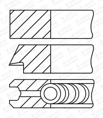Kolbenringsatz GOETZE ENGINE 08-451500-00