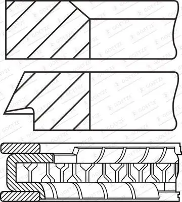 Kolbenringsatz GOETZE ENGINE 08-451604-00 Bild Kolbenringsatz GOETZE ENGINE 08-451604-00