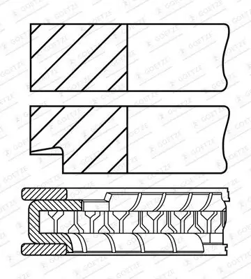 Kolbenringsatz GOETZE ENGINE 08-452200-00