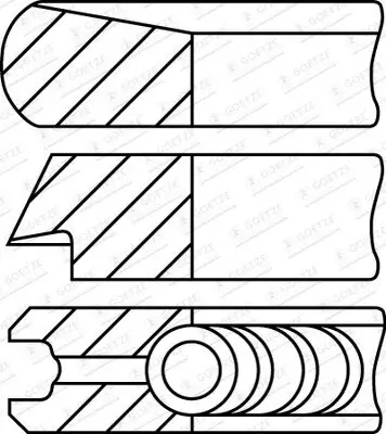 Kolbenringsatz GOETZE ENGINE 08-452400-00