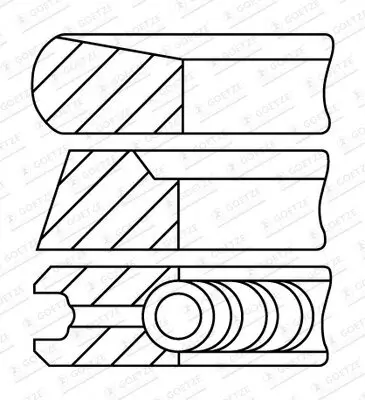 Kolbenringsatz GOETZE ENGINE 08-452607-00