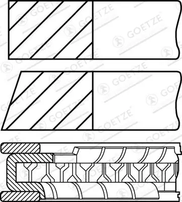 Kolbenringsatz GOETZE ENGINE 08-453500-00 Bild Kolbenringsatz GOETZE ENGINE 08-453500-00