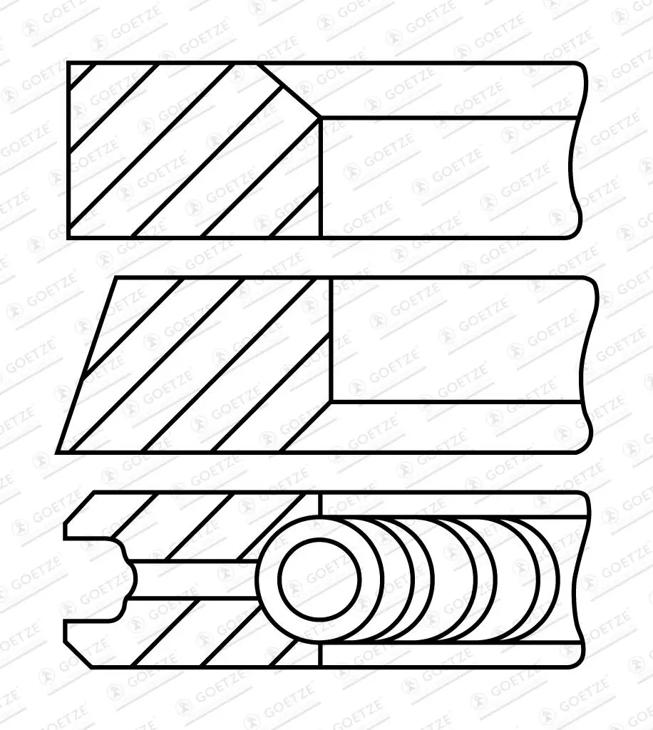 Kolbenringsatz GOETZE ENGINE 08-454107-00