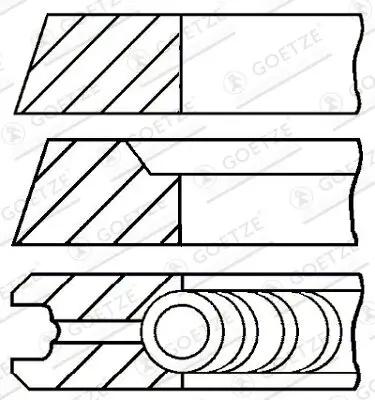 Kolbenringsatz GOETZE ENGINE 08-501807-00 Bild Kolbenringsatz GOETZE ENGINE 08-501807-00
