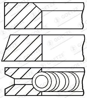 Kolbenringsatz GOETZE ENGINE 08-502200-00