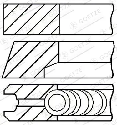 Kolbenringsatz GOETZE ENGINE 08-524900-00 Bild Kolbenringsatz GOETZE ENGINE 08-524900-00