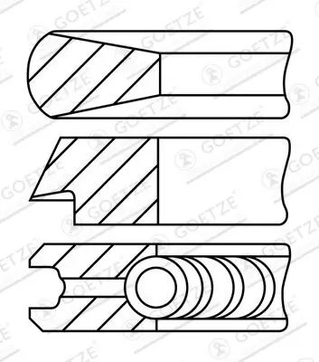 Kolbenringsatz GOETZE ENGINE 08-782300-10 Bild Kolbenringsatz GOETZE ENGINE 08-782300-10