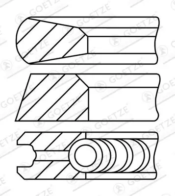 Kolbenringsatz GOETZE ENGINE 08-784800-10 Bild Kolbenringsatz GOETZE ENGINE 08-784800-10