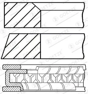 Kolbenringsatz GOETZE ENGINE 08-785500-00