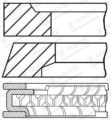 Kolbenringsatz GOETZE ENGINE 08-786800-00