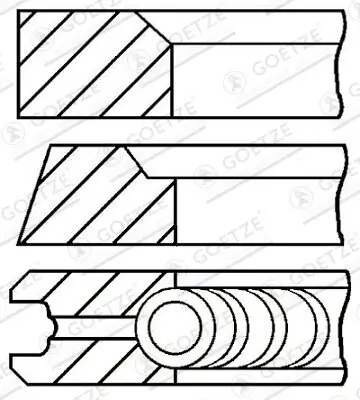 Kolbenringsatz GOETZE ENGINE 08-849000-00 Bild Kolbenringsatz GOETZE ENGINE 08-849000-00