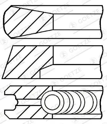 Kolbenringsatz GOETZE ENGINE 08-854700-00 Bild Kolbenringsatz GOETZE ENGINE 08-854700-00