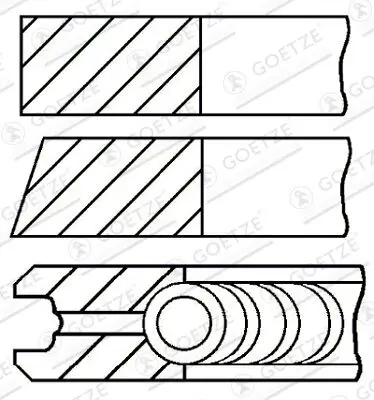 Kolbenringsatz GOETZE ENGINE 08-898407-00 Bild Kolbenringsatz GOETZE ENGINE 08-898407-00