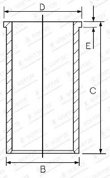 Zylinderlaufbuchse GOETZE ENGINE 14-020650-00